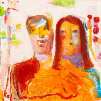 Couple and Flowers by Khalid Alaani