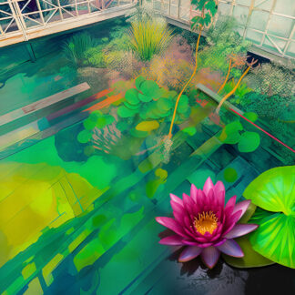 Fuchsia Lotus by Abol Bahadori