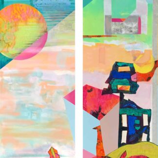 Skyland (diptych) by Abol Bahadori