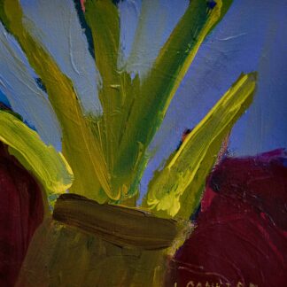 Vase with Leaves by Linda Bankerd