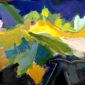 Abstract Landscape with Pink Trees by Linda Bankerd