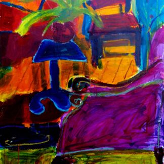 Interior with Magenta Chair by Linda Bankerd