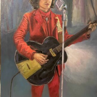 Youth with guitar by Roger Banks