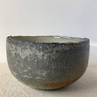 Tall Gray Salt Bowl by Stephanie Basralian