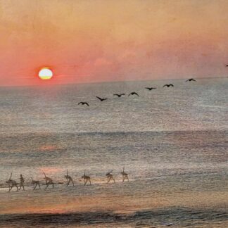 Yoga on the Beach by Christine Bernstein