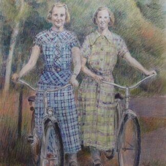 Duluth Biking Partners 1937 by Kathleen Best Gillmann