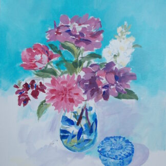 Tina's Dahlias by Kathleen Best Gillmann