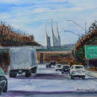 View of The Mormon Temple from Washington Beltway by Paul Campbell