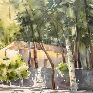 Birch trees surrounded th Persian King Palace by Mary Dafeiyan