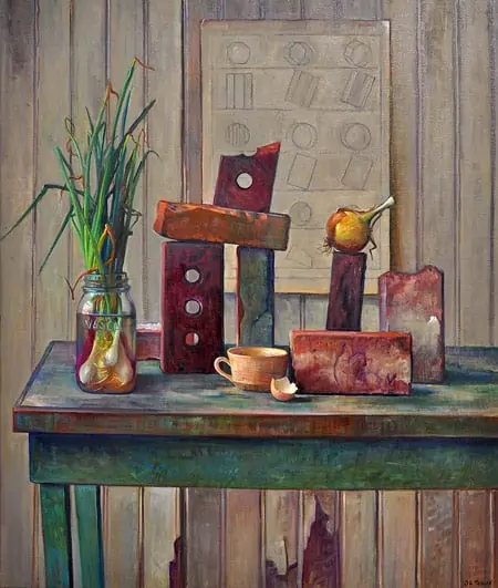 The Mason’s Table by Art League instructor Diane Tesler.