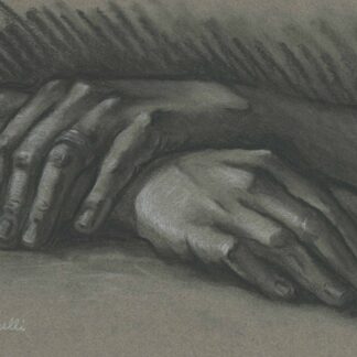 Two Hands Resting by Rebecca Finelli