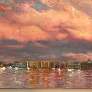 Sunset at The Harbor by Sheila Flanders