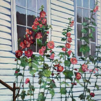Hollyhocks by Sheila Flanders