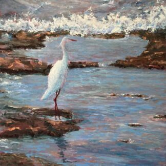 White Egret by Sheila Flanders