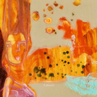 Girl and Explosion by Khalid Alaani