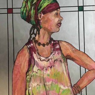 If Only . . . Or Study in Green and Magenta by Gail Goriesky