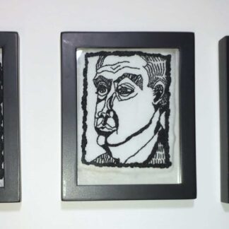 "Mad Men" (tryptich) by Pamela Gregory