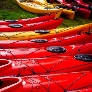 Kayaks at the Ready by Judy Guenther