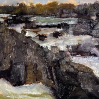 Great Falls Grey Morning by Pattee Hipschen