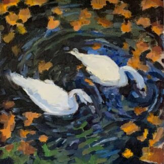 Swans at Sintra Palace by Pattee Hipschen