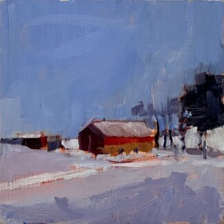 Barn in Winter by Pattee Hipschen