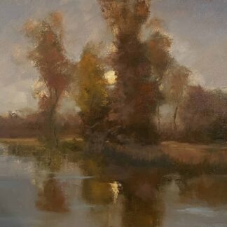Moodrise on a Lake by Laura Hopkins
