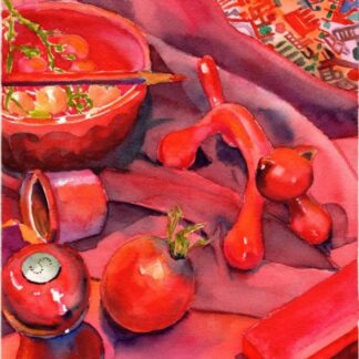 Composition in Red by Carol Humpage