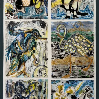 Blue and Yellow Figures by Joan Slottow