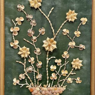 Seashell Mosaic Painting- Potted Flowers by Jerry Schenkel
