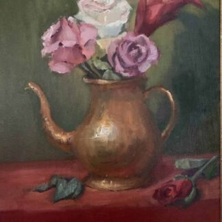 Flowers in a Gold Pitcher by Trudy Levy