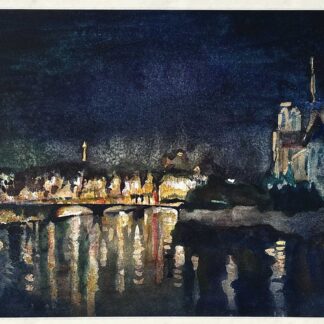 Night On The Seine 1 by Geoffrey Lipsey