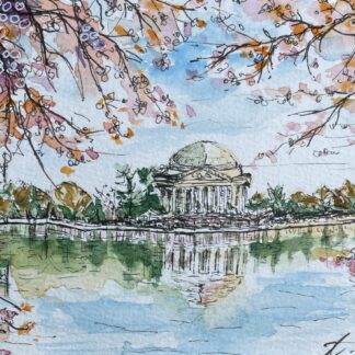 Reflections of the Jefferson Memorial by Xianling Liu