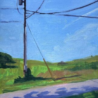 Purple Shadow and Power Lines by Amy Mann