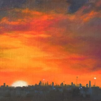 Vermillion evening by Mahua Mazumdar