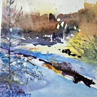 Snowy with Creek by Jeanne McIntyre