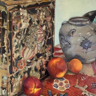 Chinese Tea Box and Peaches by Allison O'Shea