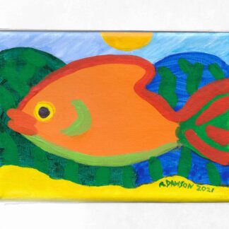 Orange-Green Fish by Margaret Dawson