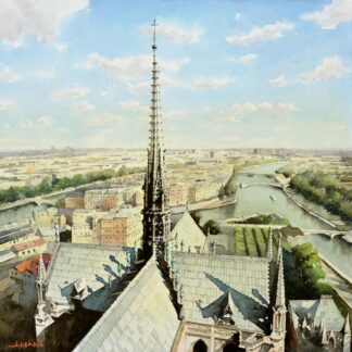 Paris from Notre Dame by Jinchen Han