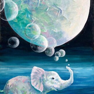 Elephant Swimming by Nancy Patrick