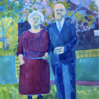 Edvidge & Ambrose in their Garden by Maureen Rabinovitz