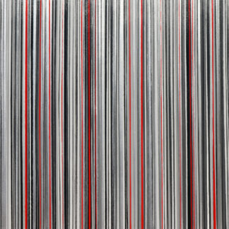 Gray Silver Red by Alyse Radenovic