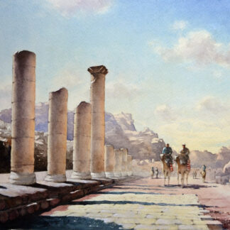 Ruin in Petra, Main Street by Jinchen Han