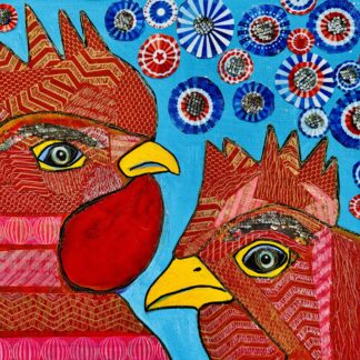 Chickens Watching Fireworks by Liz Santulli