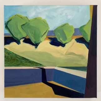 Blue Wall, 12" x 12" Acrylic on canvas by Jill Schick
