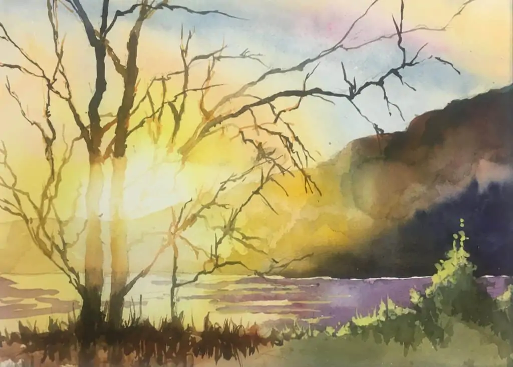 Peter Ulrich "Scottish Sunrise" Watercolor