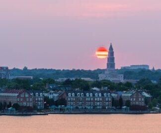 Hazy Day Sunset by Carol Stalun