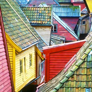 Bergen Rooftops II by John Stier