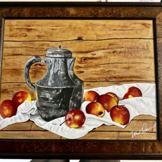 Pewter Jug with Apples by Michael Swaine