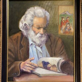 Old Man Perusing A Magazine by Fritz Treyz