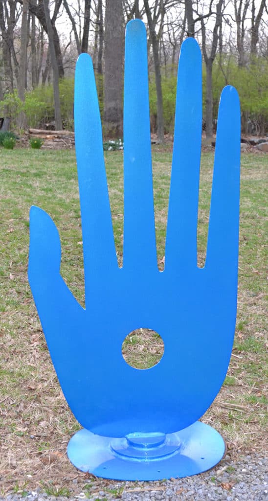 Brian Kirk "Votive Hand" Metal Sculpture